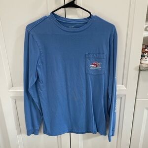 Vineyard Vines Blue Whale Skiing long sleeve shirt